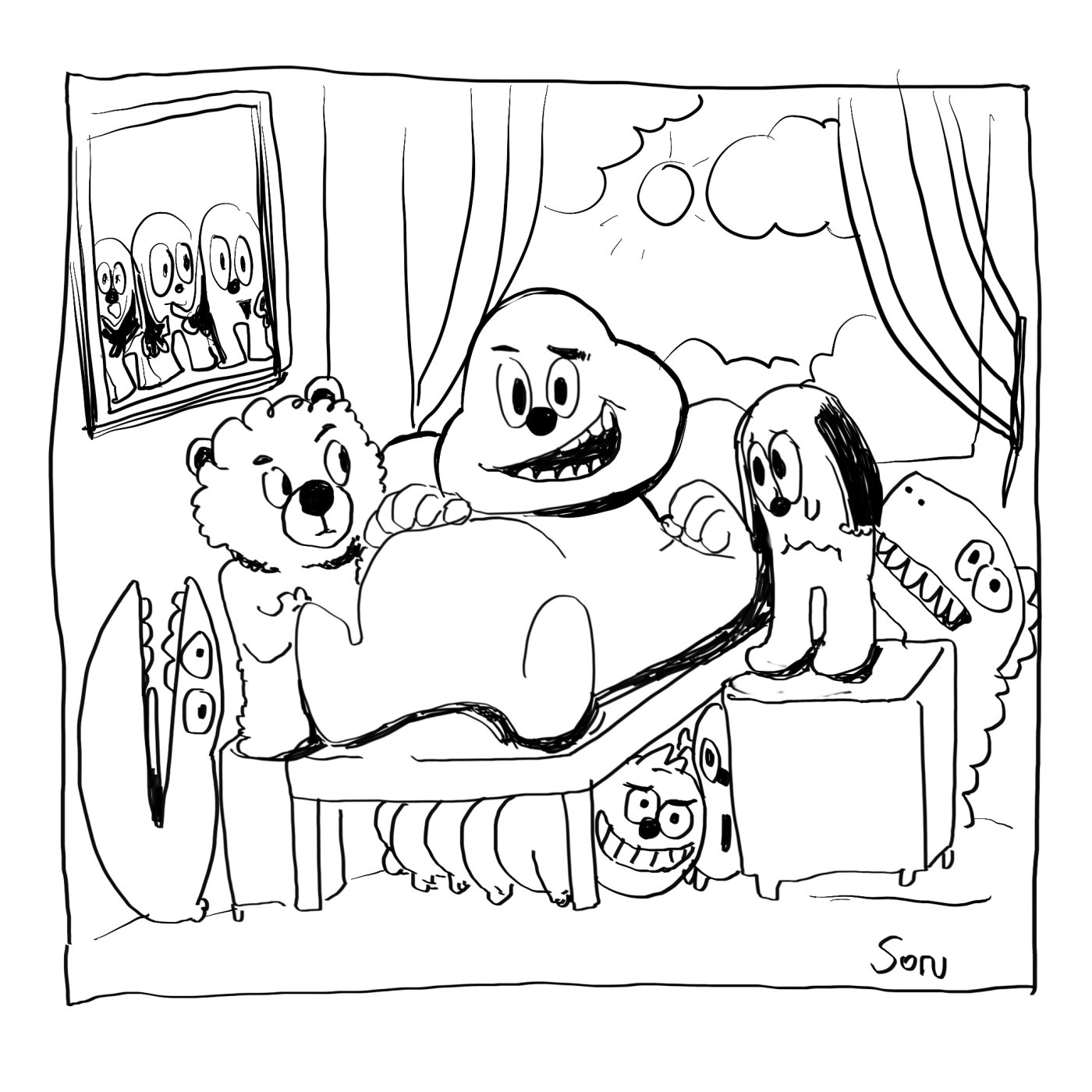 팅구네집 – 구름이 놀러오다.