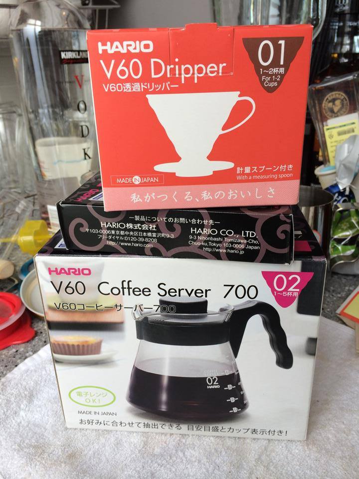 드립커피도 시작했어요. 하리오 제품… 곧 다른 제품도 ^^