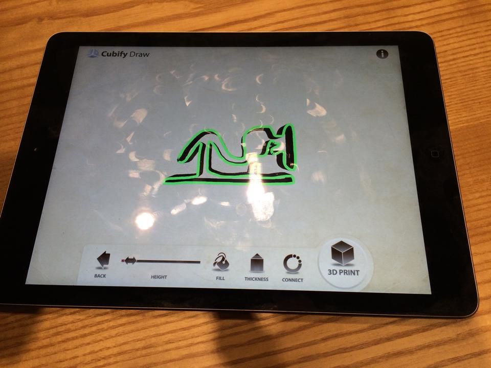 아이패드에서 그림 그림이 3D프린터로 출력됩니다. 오셔서 해보세요 ^^