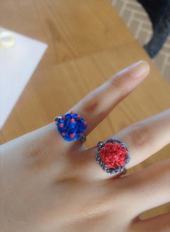 3Doodler로 만든 독특한 반지에요~