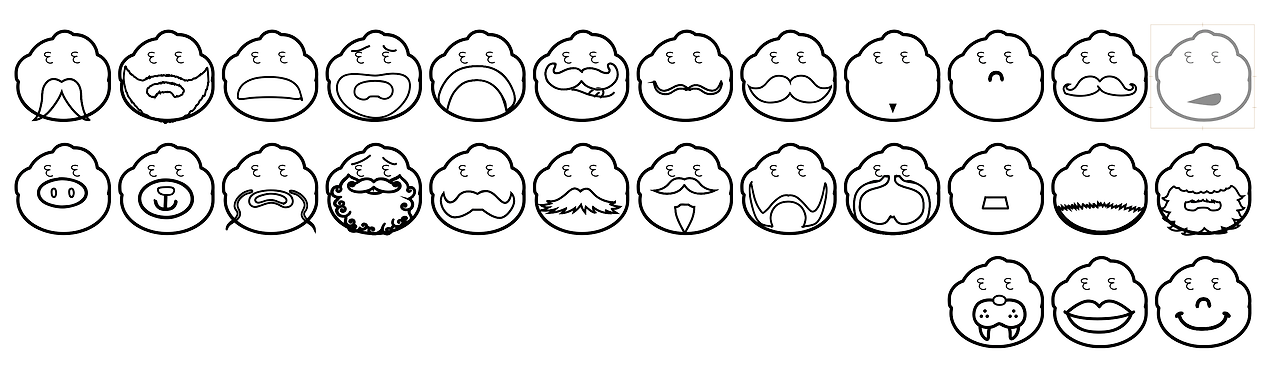 한글 폰트로 만드는 조합캐릭터