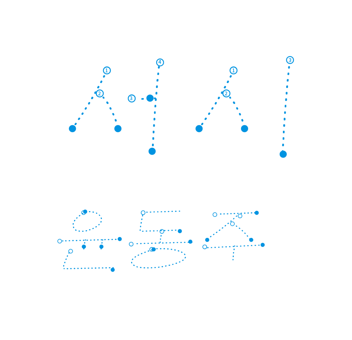 따라쓰기 폰트 점선체 업그레이드