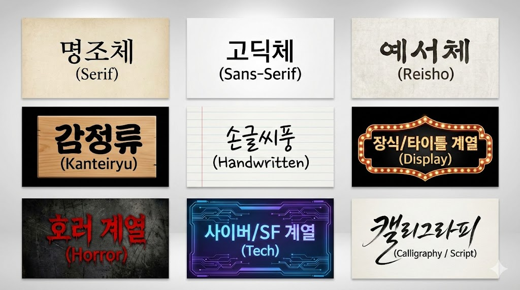 나노바나나에서 사용할 수 있는 한글폰트 스타일